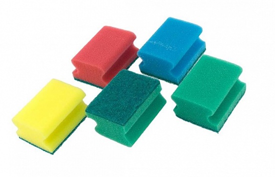 Поролоновая губка с абразивным слоем DolleX PROFILE 85х65х44 мм, 5 шт. - Вид 1