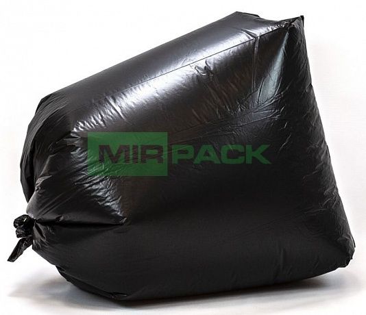 Мешки для мусора 240 литров, 50 мкм в пачках 100 шт ПВД черные - Вид 5